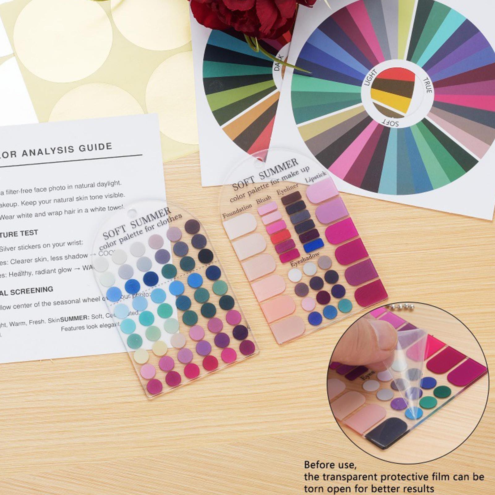 Summer Clothing Guide - Farbpalettenkarten „Soft Summer“ – 2-teiliger Acryl-Musterkatalog