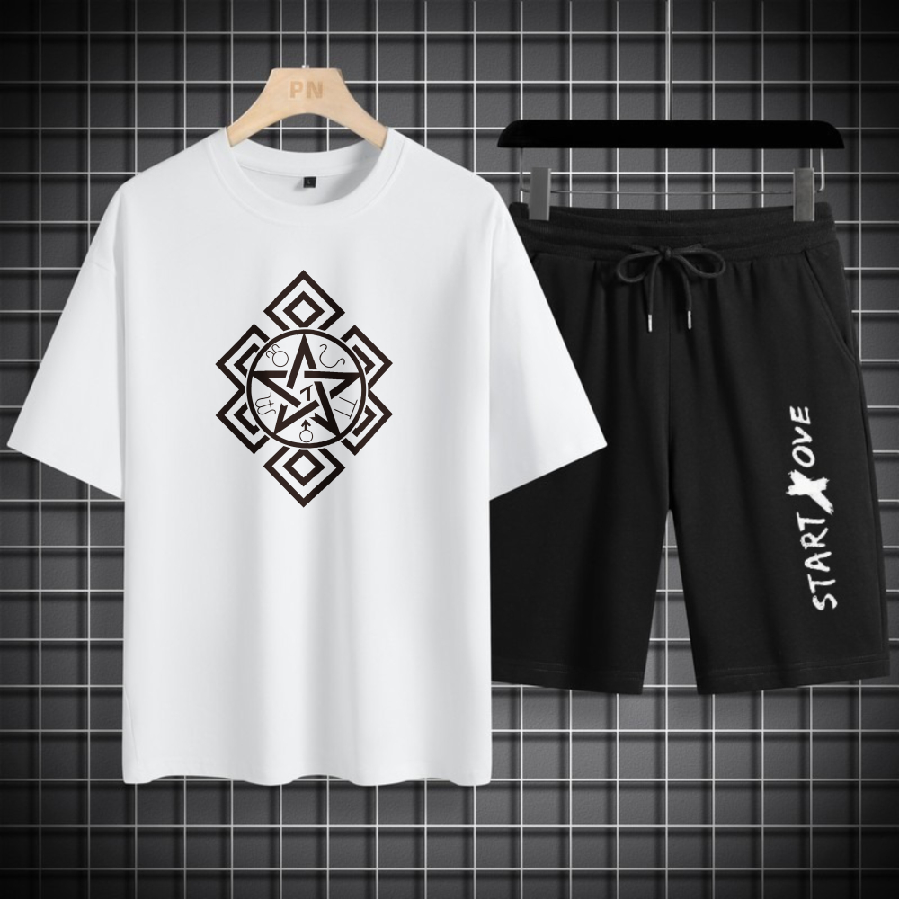 Summer Youth Clothing - 1 Stück Herren-T-Shirt-Set Frühjahr/Sommer 2026 3D-gedrucktes