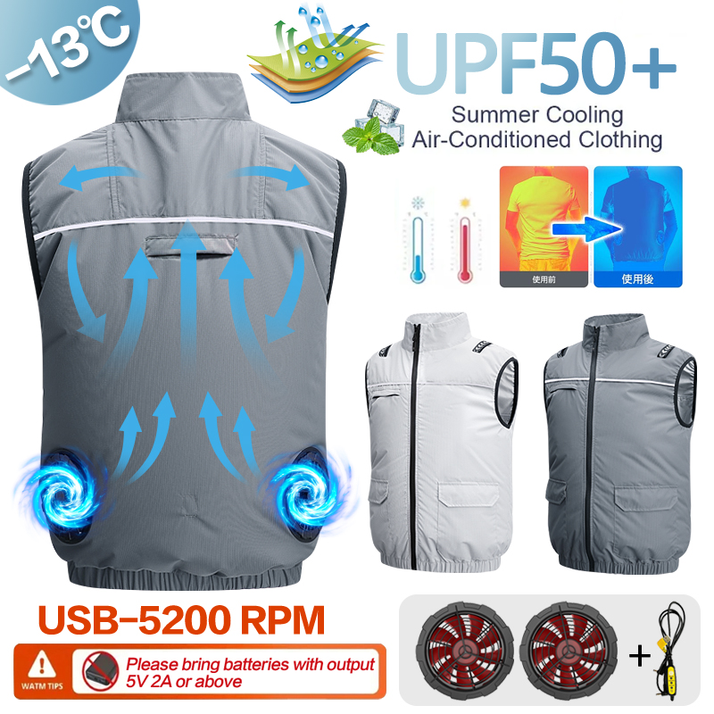 Yours Clothing Summer Jackets - Sommer-Kühlkleidung mit Ventilator für Herren Herren-Kühljacke