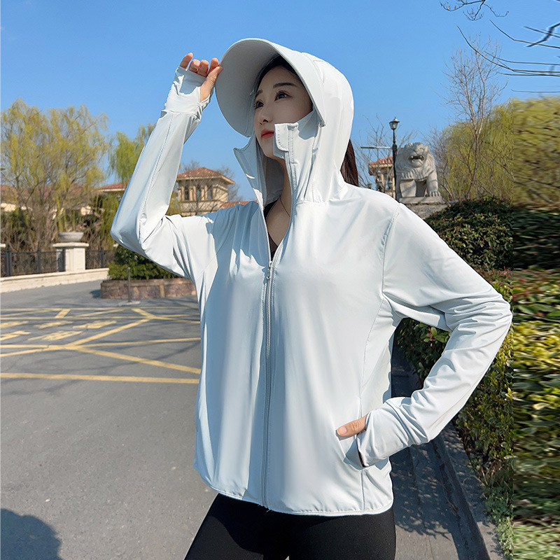 Summer Clothing For Older Women - Damen-Sonnenschutzjacke mit Kapuze, Sommer-UV-Schutzkleidung für Teenager,
