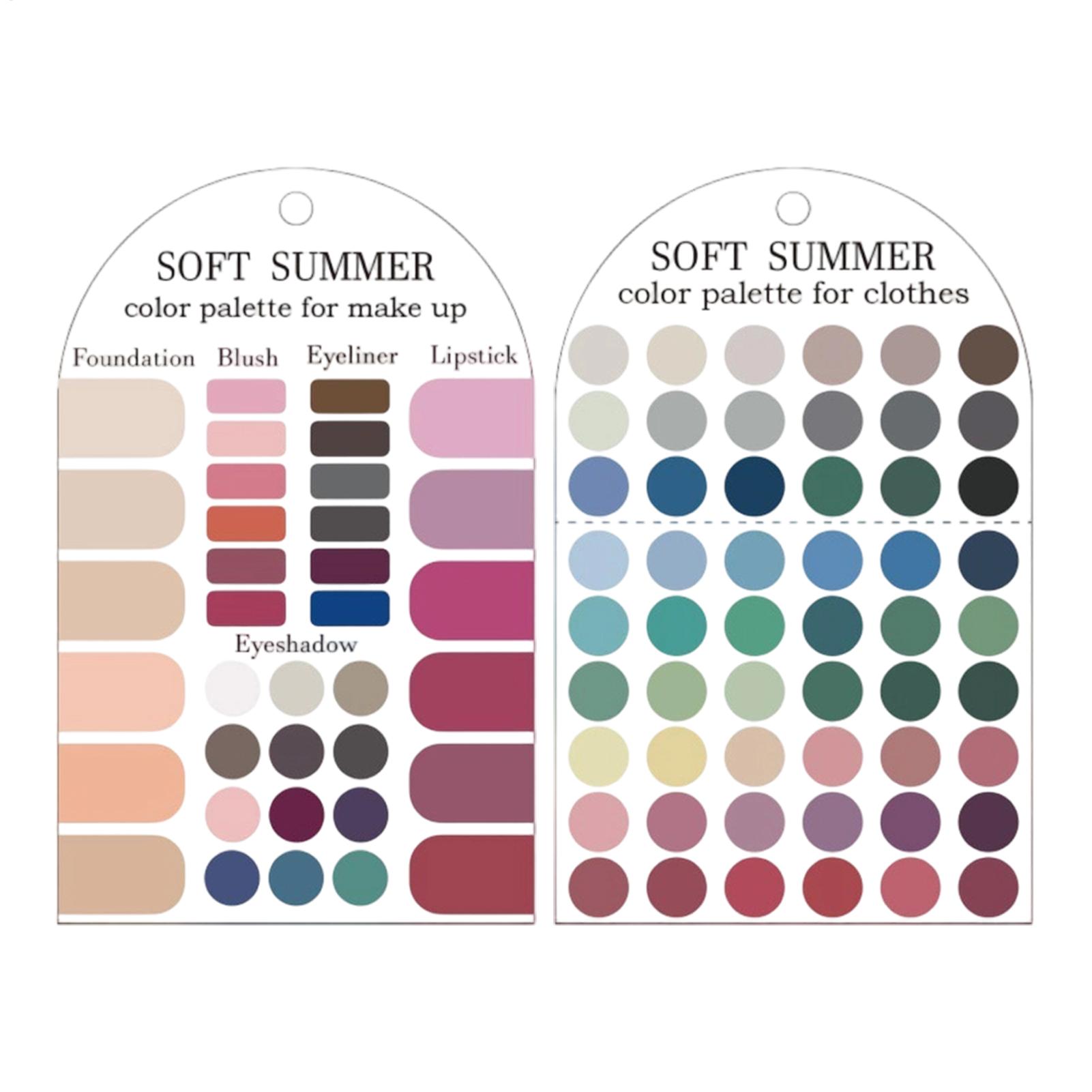 Summer Clothing Guide - 2 Stück Acryl-Saisonpalette, sanfte Sommerfarben, tragbare