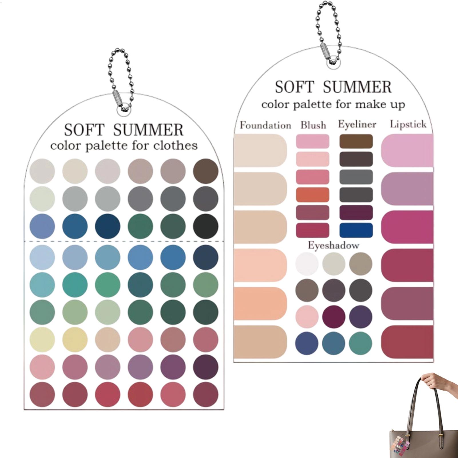 Summer Clothing Guide - 2 Stück saisonale Acryl-Palette, weiche Sommer-Farbpalette,