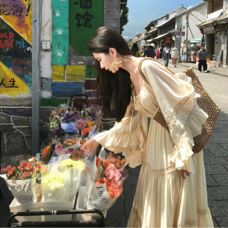 Summer Clothing For Older Women - Neues Elegantes Kleid mit Quadratischem Ausschnitt