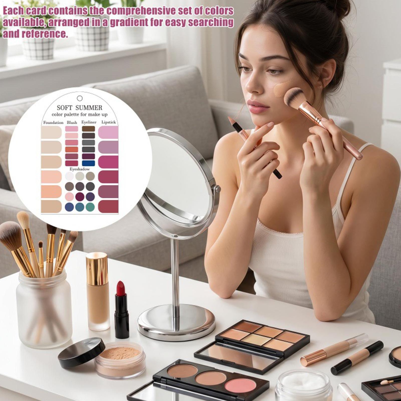 Summer Clothing Guide - Weiche Sommer-Farbpalette-Karte, 2 Stück, Acryl, saisonale