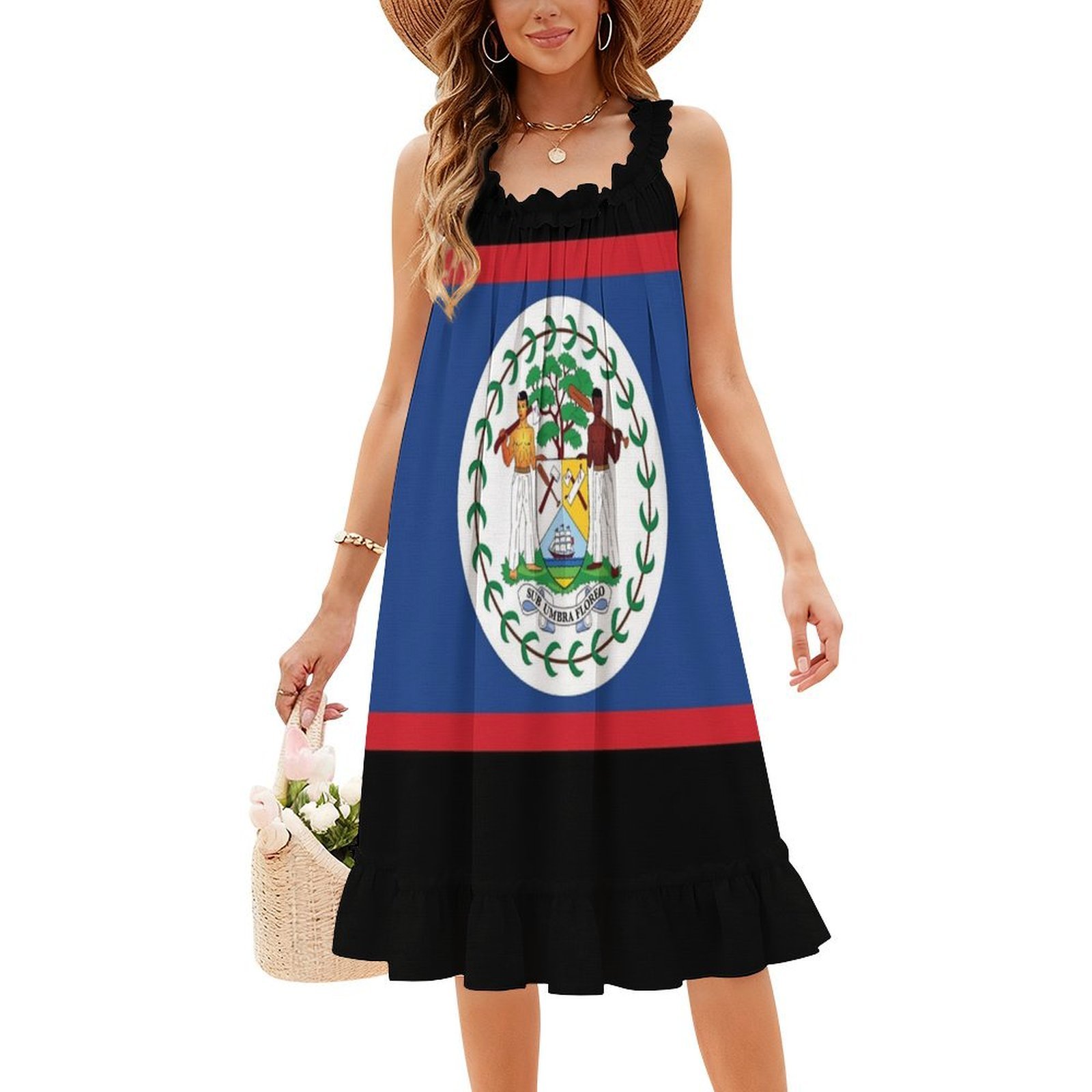 Nationalflagge von Belize Dame – Summer Clothing Banner Bewertung und Preis